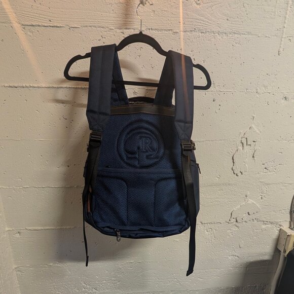 Robert Graham Cache Logo Bag Recycled Polyester Backpack Navy - New - Picture 15 of 16